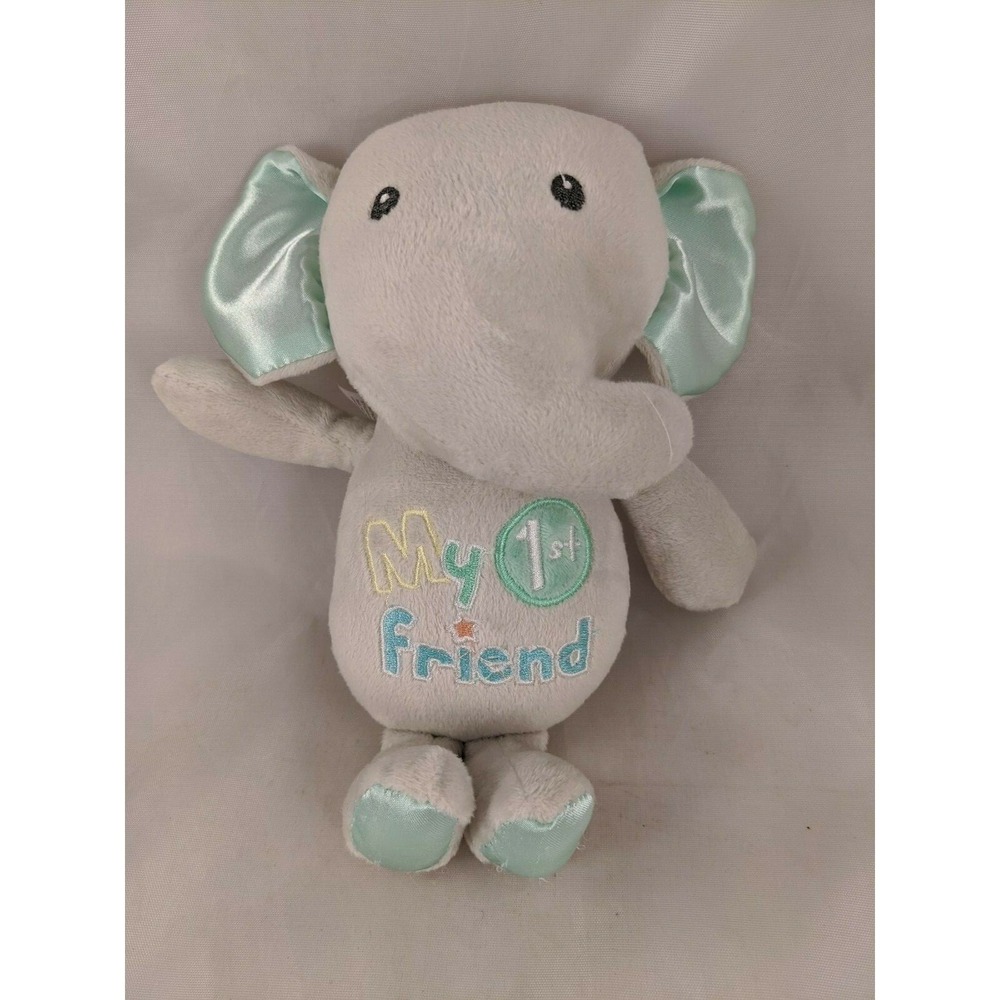 Baby Starters Elephant Rattle Plush My 1st Friend‎ 9" Stuffed Animal Toy